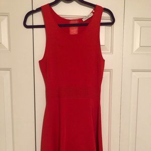 Sandro Paris Stretch-Knit Red Dress